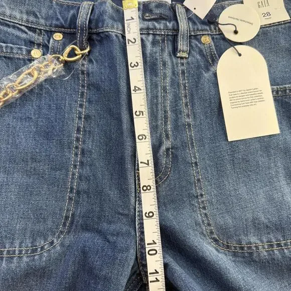 Cult Gaia - Women's Stride Chain Jeans in Size 28/6 - Picture 6 of 9